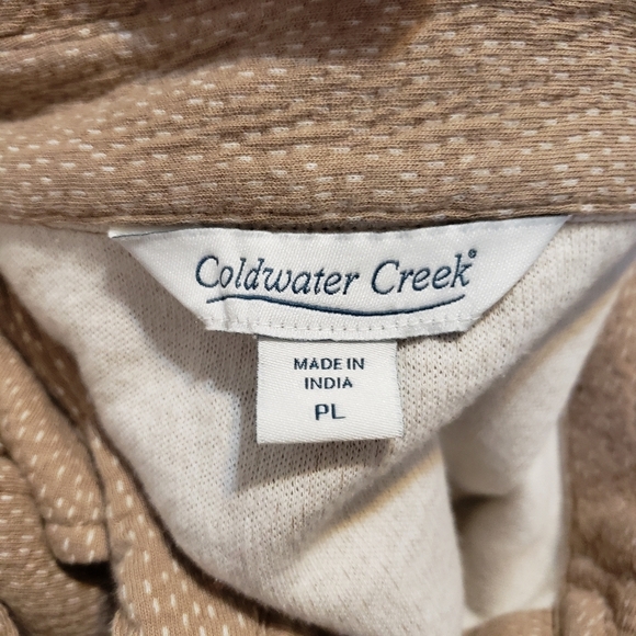 Coldwater Creek Size Petite Large Beige Floral Button-Up Jacket - Picture 7 of 9